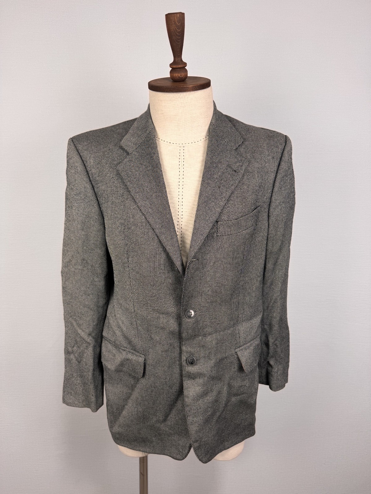 Giacca blazer Yves Saint Laurent Pour Homme grigio 100% lana tre bottoni taglia 48