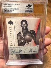 HAROLD GREEN - Beckett Collection - Authentic cut auto + Game Used Floor - NBA