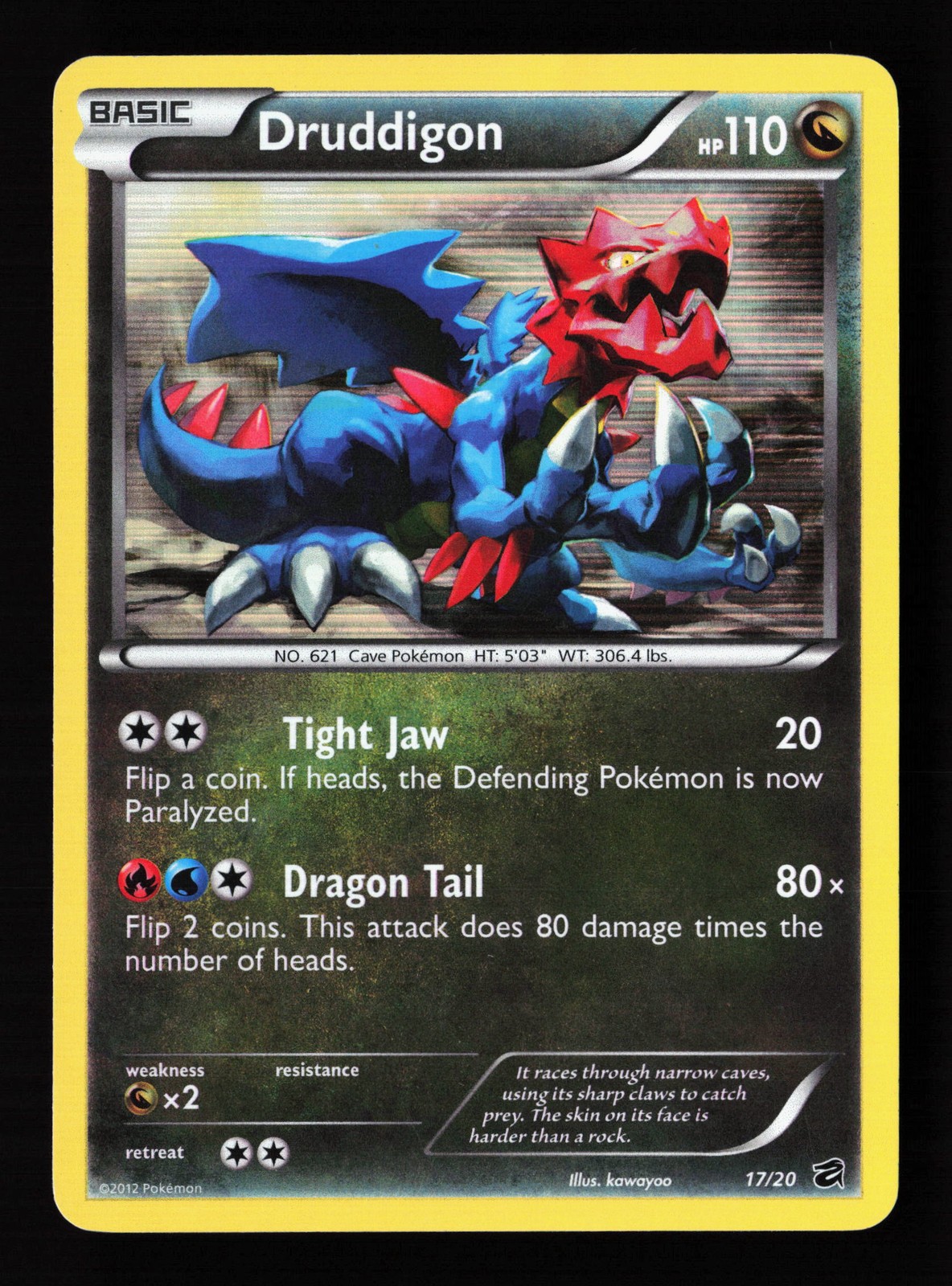 Druddigon 17/20 Holo Dragon Vault Pokemon Card