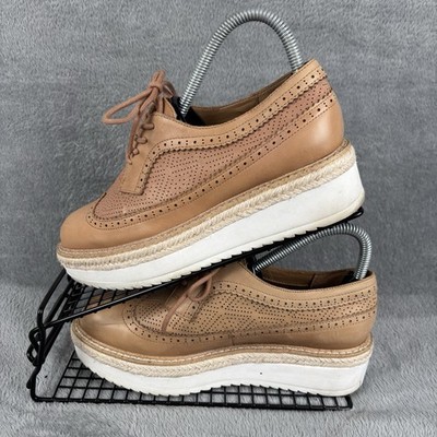Aldo Plateau Oxford Schuhe Damen EUR 37 Hellbraun Chunky