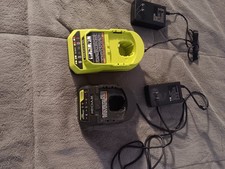 Ryobi ONE 18V Lithium Battery Charger Lot of 2 w/ AC Adapters