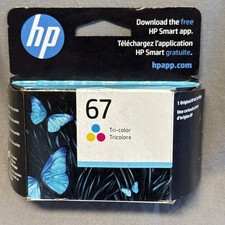 HP 67 3YM58AN Tri Color Cyan Magenta YelIow Ink Cartridge Genuine FEB/2025