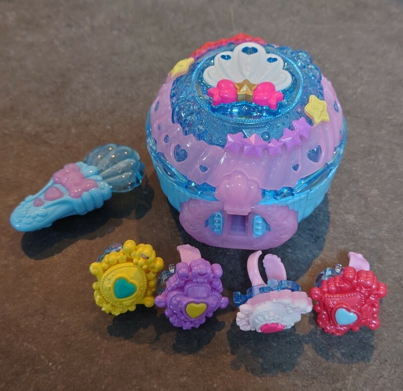 Glitter force Tropical rouge Precure Toy Pact charm ring set