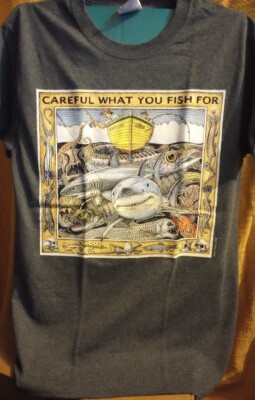 Ray Troll Careful What You Fish For New adult S youth M t-shirt