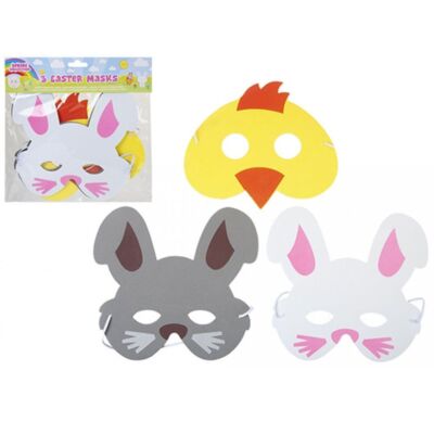 Ostereiersuche Masken - 3er Set Kinder Kids Fun Party NEU