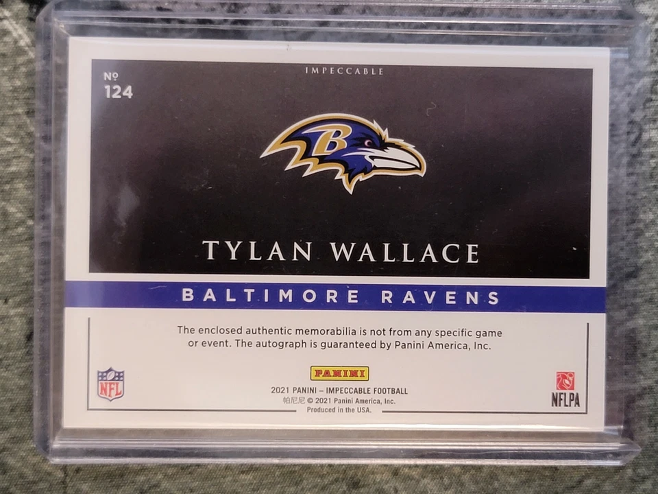 2021 Panini Impeccable Football Tylan Wallace 10/10 RPA 🔥🔥🔥🔥 - Image 2 of 2