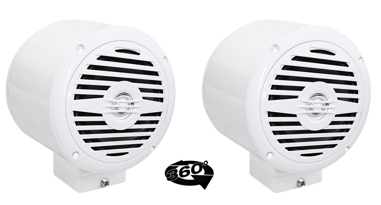 2 Лодочные колонки Rockville 525 поворотные на 360 из белого алюминия для поверхностного монтажа