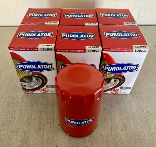 SIX(6) Purolator L20195 Oil Filter CASE fits PH400 PH3600 B243 V195 51516 MO195