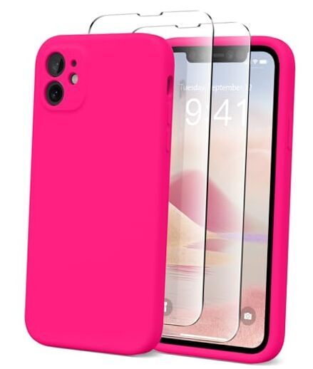 for iPhone 11 Phone Case, Compatible with MagSafe, [Full Camera Hot pink