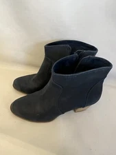 SOLE SOCIETY "SO-ROMY" BOOTS 8B NAVY BLUE Leather Booties