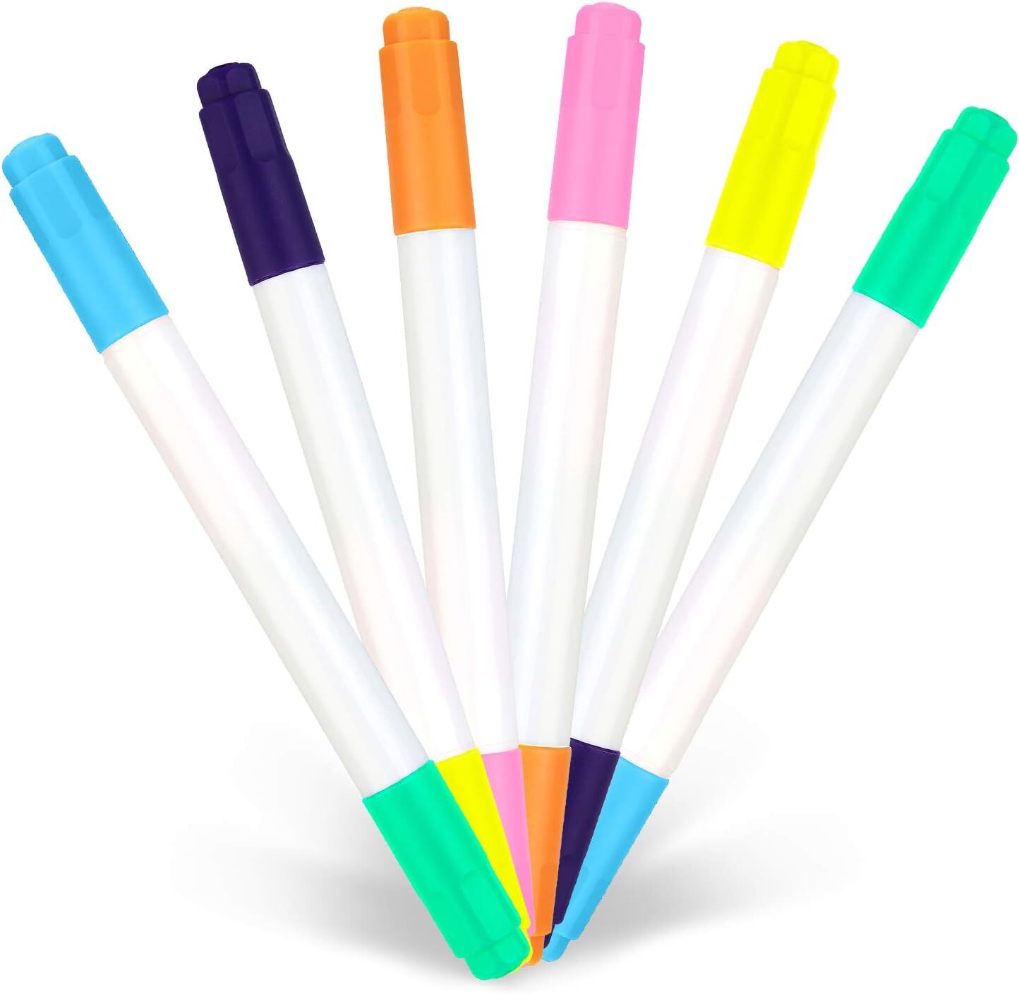 YR Dual Sided Neon Pens For Light Up LED Board, Markers 6 Packs
