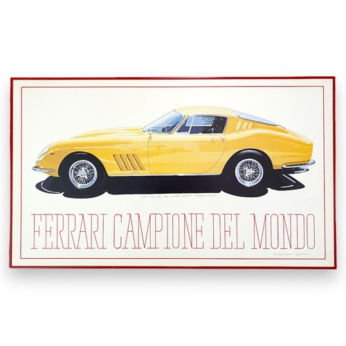 1967 Ferrari 275 GTB Harold James Cleworth Signed Lithograph Print ...