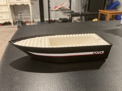 LEGO Boat 25 x 10 x 4 1/3 Black White w/3 Stickers & Weight 4012 #bfloat2c01
