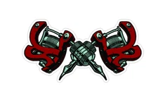 TATTOO MACHINE INK TAT GUN BODY ART CAR Truck Boat Window BUMPER STICKER DECAL