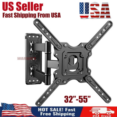 Full Motion Articulating TV Wall Mount Bracket for 32'' - 55'' Inch LED LCD Screen