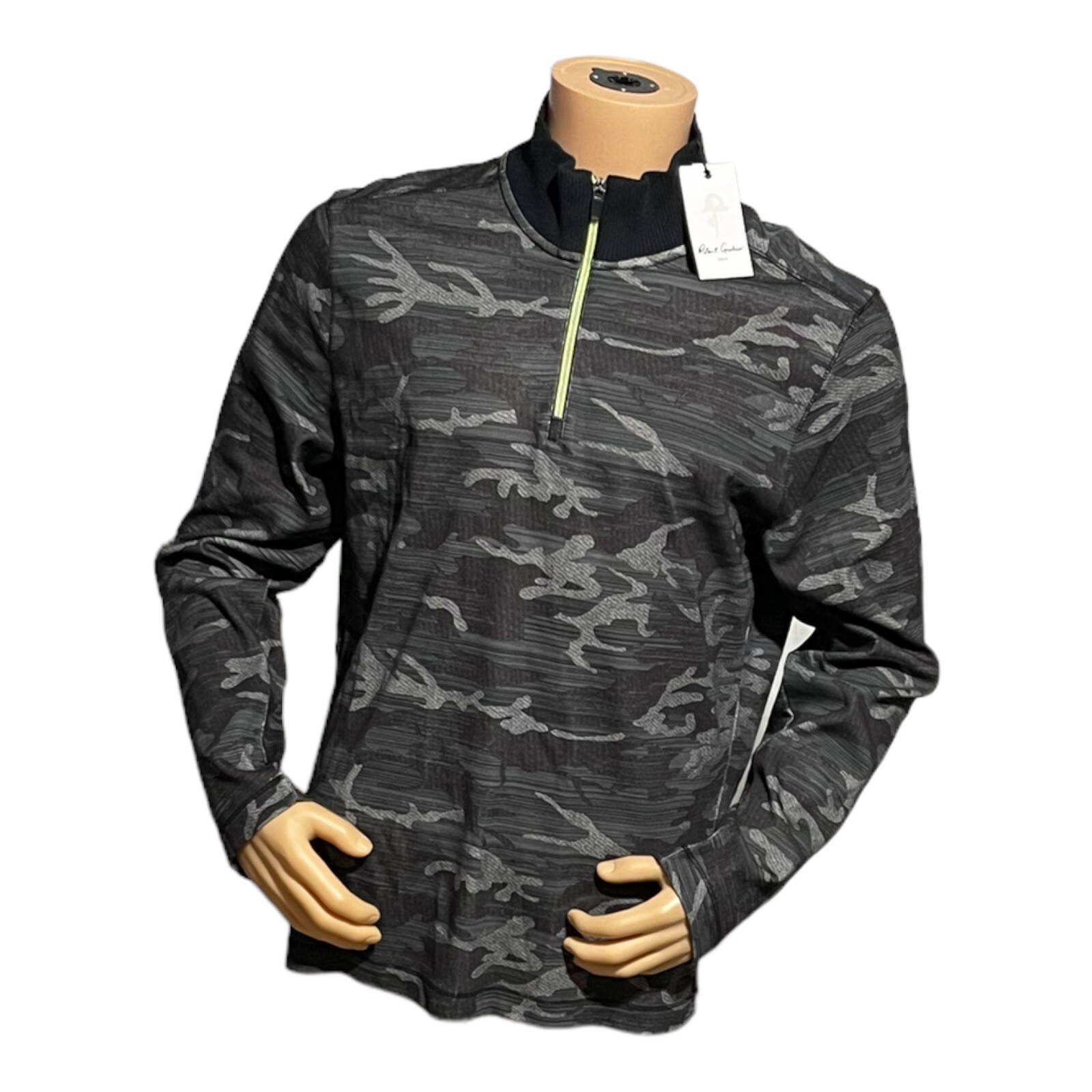 Мужская толстовка Robert Graham Streets, размер L, черная классическая толстовка с принтом на молнии 1/2, $148