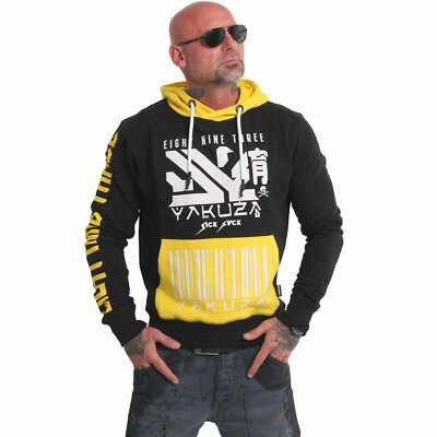YAKUZA - Herren Two Face Hoodie HOB 17001 ''Nippon 893'' black (schwarz)