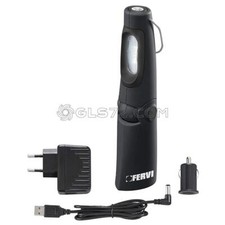 LAMPADA TORCIA A LED RICARICABILE MAGNETICA PORTATILE CON GANCIO FERVI 0889