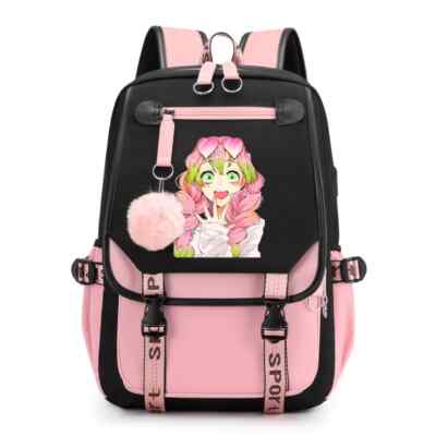 Fruits Basket Anime Backpack with Pink Accents Fruits Basket Floral Chibi Characters Mini Backpack  main image 4