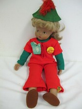 VINTAGE STEIFF / DOLL CLOTH VINYL 16" WITH TAGS ORIGINAL CLOTHING