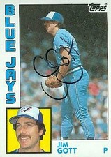 Jim Gott autographed Baseball Card (Toronto Blue Jays) 1984 Topps #9