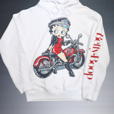 FLEISCHER STUDIOS BETTY BOOP SIGNATURE MOTORCYCLE GRAPHIC HOODIE