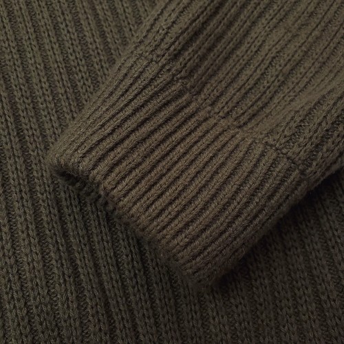 Duluth Trading Sweater Mens 2XL Green High Neck Infantry Wool Blend Shawl Collar - Picture 3 of 12