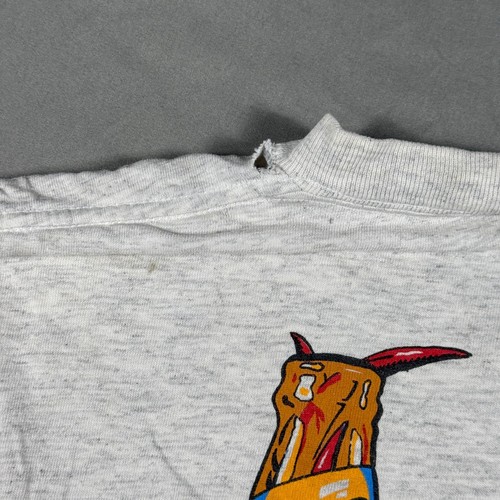 Oneita Power T-Shirt Mens Large Gray Crab Beer Bay Water Maryland Crack One Open - Picture 11 of 14