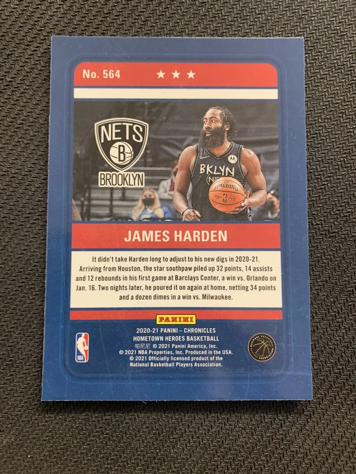 2020-2021 Chronicles Hometown Heroes James Harden Brooklyn Nets - Image 2 of 2