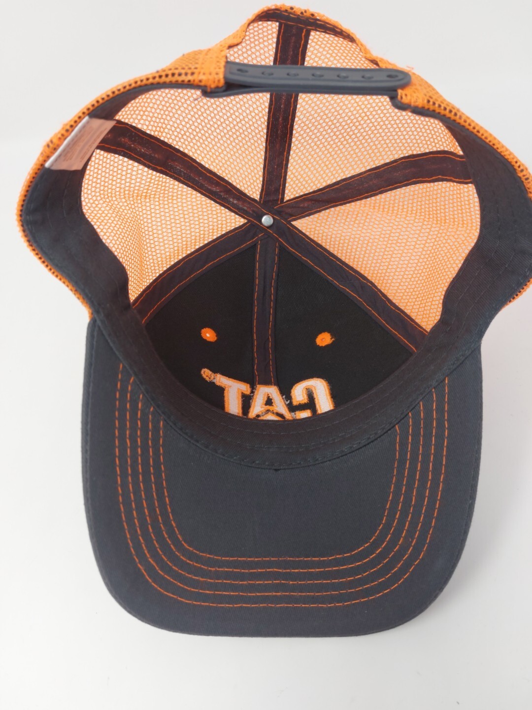 CAT Snapback Hat Adjustable Mesh Back Cap Gray Hu… - image 7