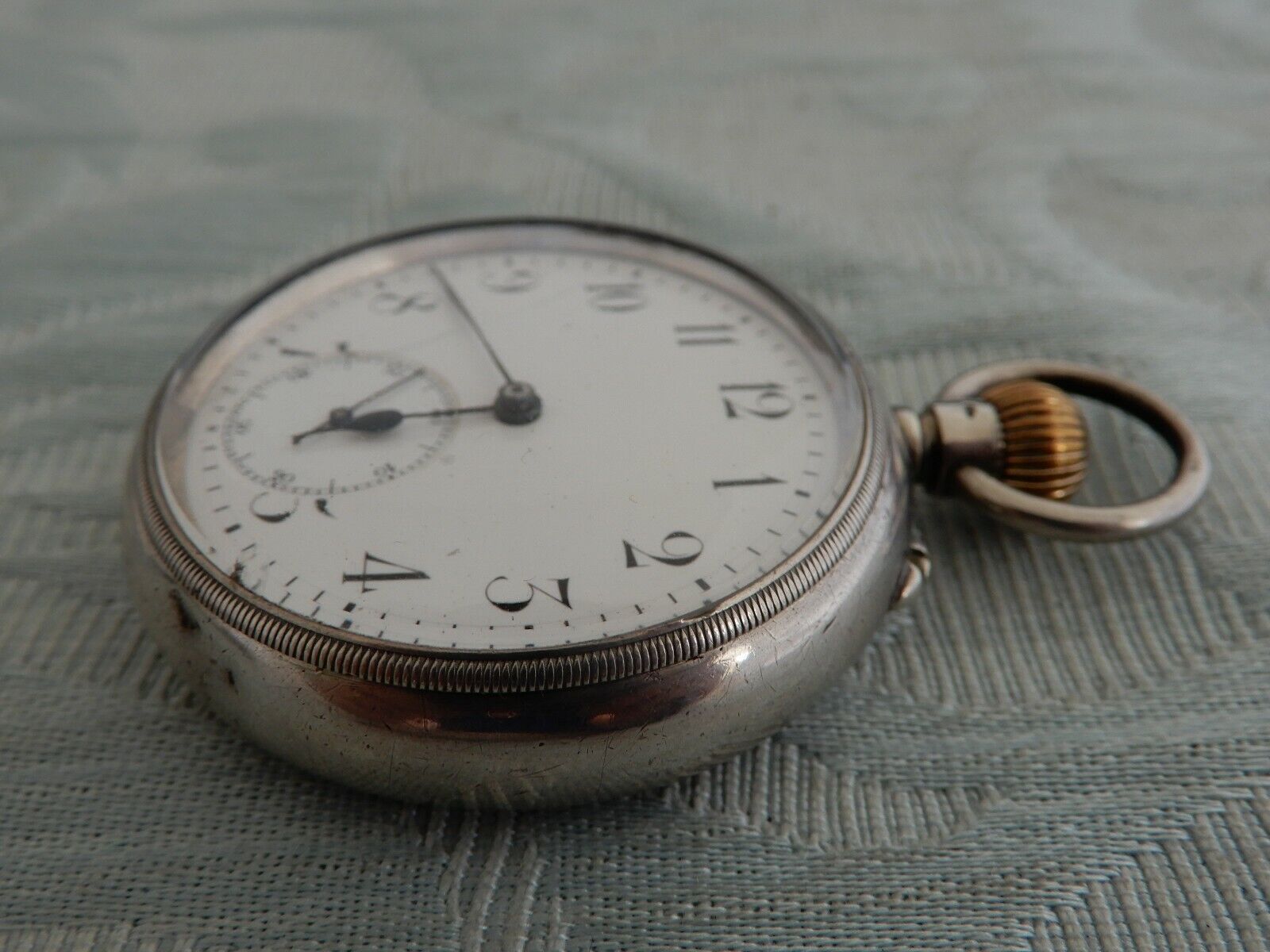 Unusual Original Silver IWC "Peerless S&Co" Borgel cased Officers Pocket watch