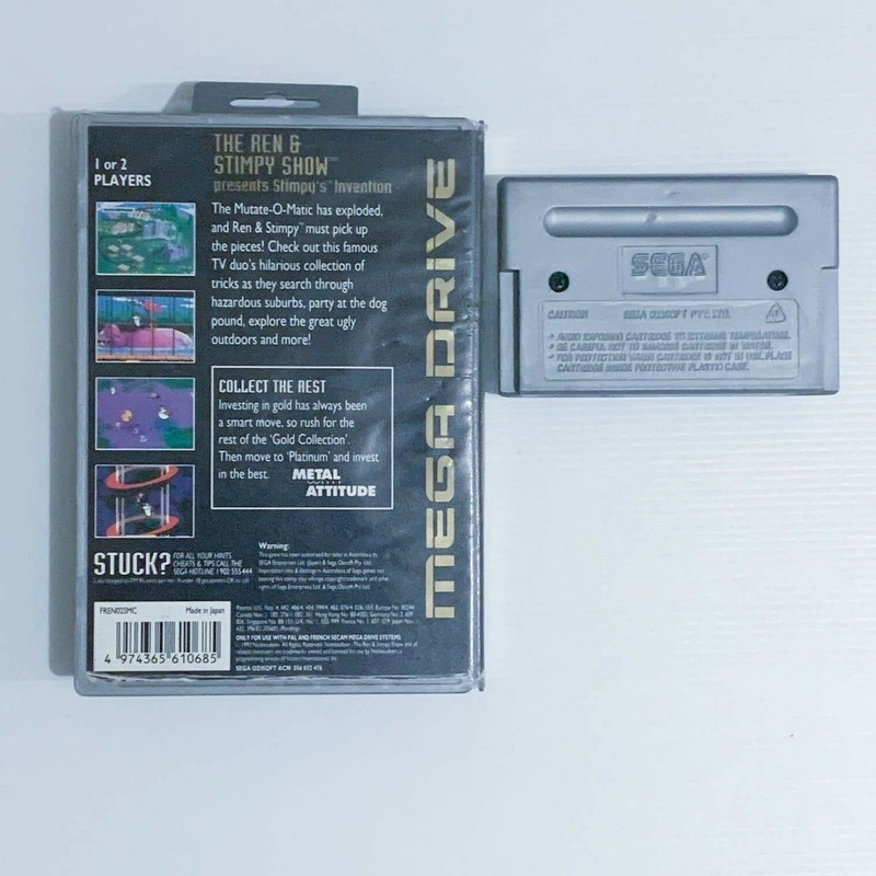 The Ren and Stimpy Show Stimpy's Invention Sega Mega Drive Pal - Tested!