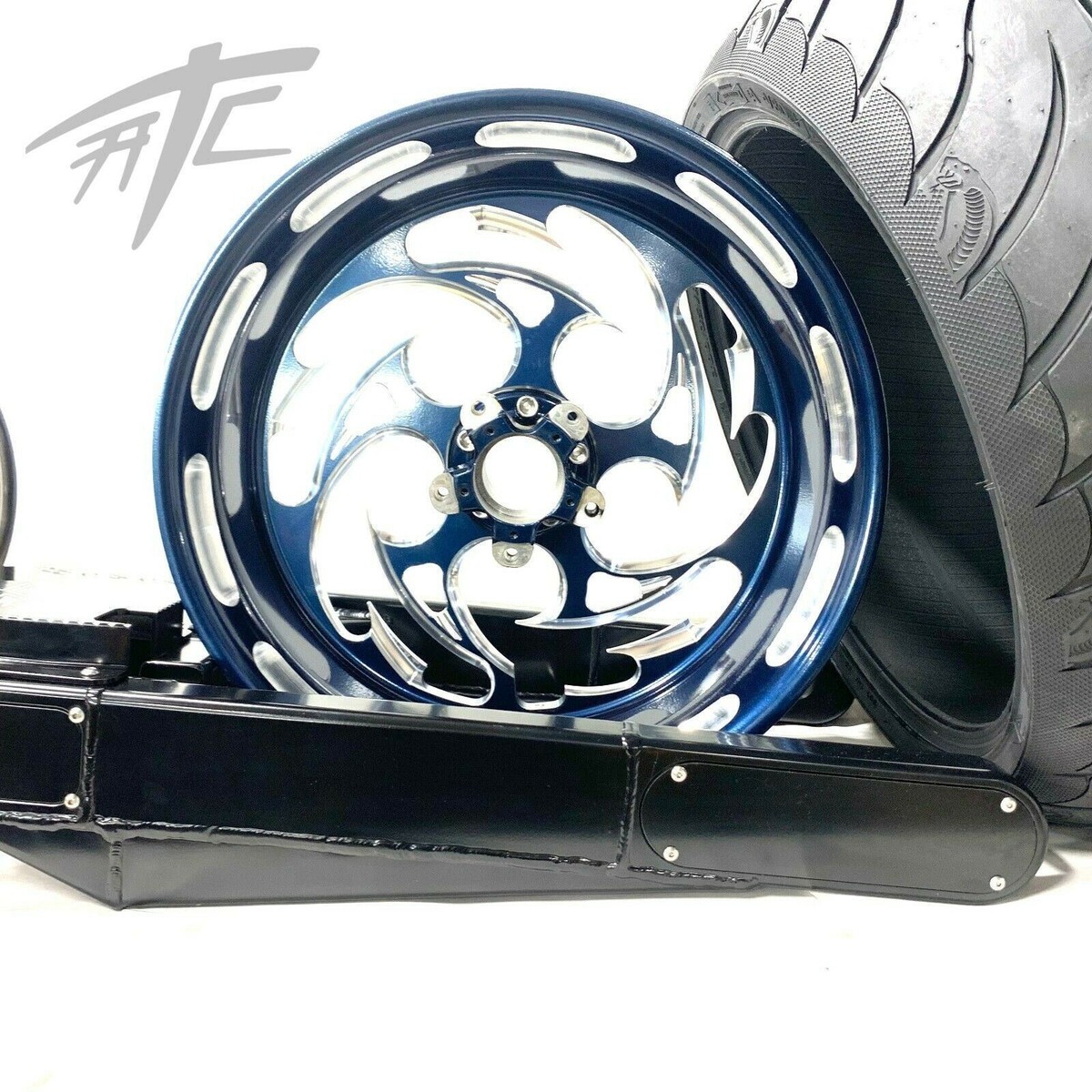 360 FAT TIRE KIT MISTY MIDNIGHT WHEELS BLACK ARM 12-22 KAWASAKI