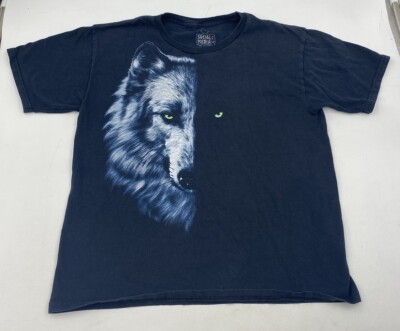 Social Media Boys T Shirt XXL Black Wolf Graphic Print Pre-Owned Condition,  Used