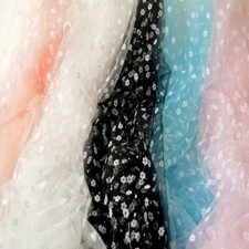 Mesh Lace Daisy Floral Fabric for Wedding Clothes Upholstery Sewing DIY Costume