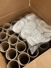 21 ULINE S-14048 Kraft Mailing Tubes with End Caps 3 x 24", .125" thick NEW