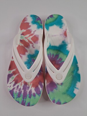Crocs Crocband Tie Dye Flip Flop Sandal Women's Size 11 NWOT