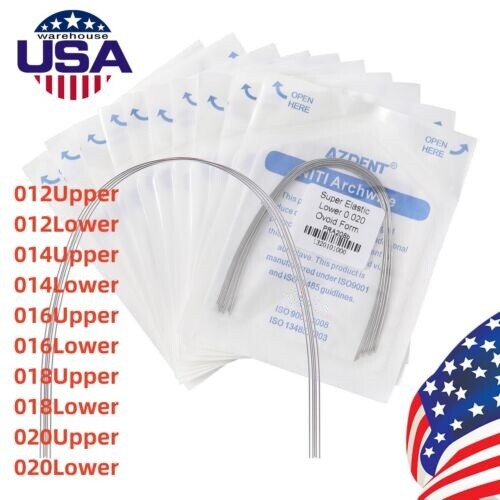 Ricambi Apparecchio Ortodontico Filo Ortodontico Niti Rettangolare 16x22 E 19x25 - Per Laboratori Dentistici E Ortodonzia, Forma Naturale Fili Ortodontici Nitinol - Foto 3