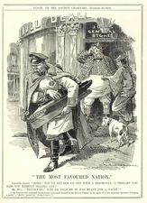 Rare 1904 Cartoon: RUSSO-JAPANESE WAR Yarrow Co TORPEDO BOAT Sinnett CAROLINE