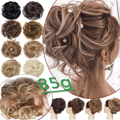 85G Thick Messy Bun Hair Piece Scrunchie Updo Wrap Hair