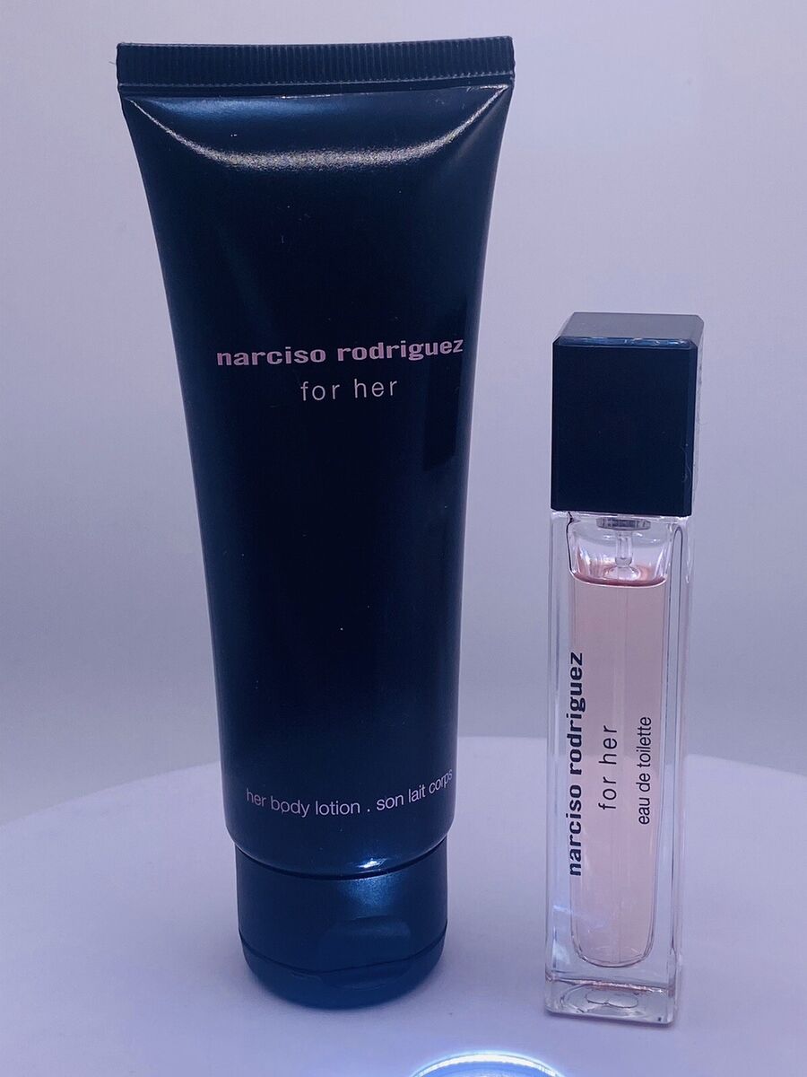 Narciso Rodriguez For Her Women's Body Lotion 75ml and EDT Purse Spray |  eBay