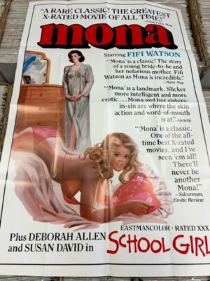 X-RATED ''Mona'' ''School Girl'' Original Vintage poster SEXPLOITATION  sleaze Z1