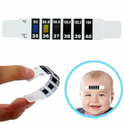 NEW FOREHEAD THERMOMETER STRIP FEVER BABY CHILD ADULT CHECK TEST TEMPERATURE