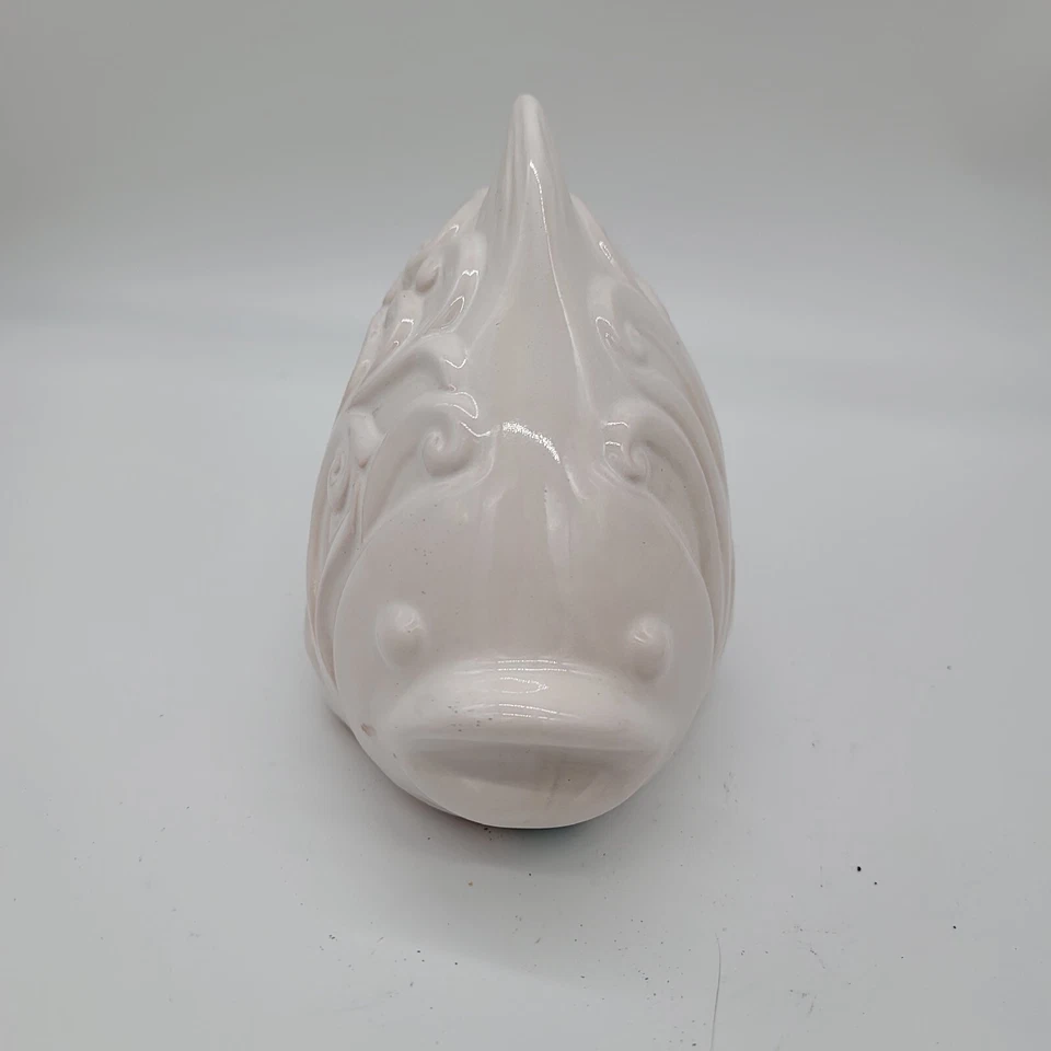 Urban Trends Collection Decorative Fish 11" Figurine White Gloss Modern - Изображение 3 из 4