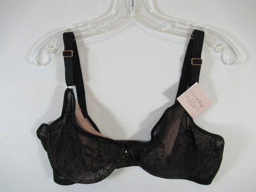 NEW Smart & Sexy Black Mesh Unlined Bra 40DD Underwire