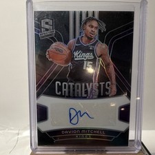 Panini Spectra 2023-24 Catalysts Signatures Prizm Davion Mitchell Auto  #12/99