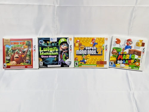 3DS New Super Mario Bros 2 3D Land Luigis Mansion Donkey Kong CIB Tested FS READ