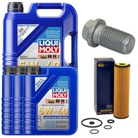 MotoröL Filter Set 5W-40 Liqui Moly 8 Liter + Schraube FüR Mercedes Sprinter 316
