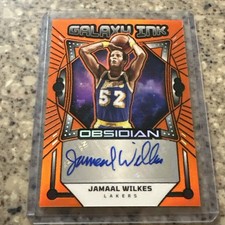 2024-25 Panini Obsidian Jamaal Wilkes Orange Galaxy Ink Auto 03/99 LA Lakers
