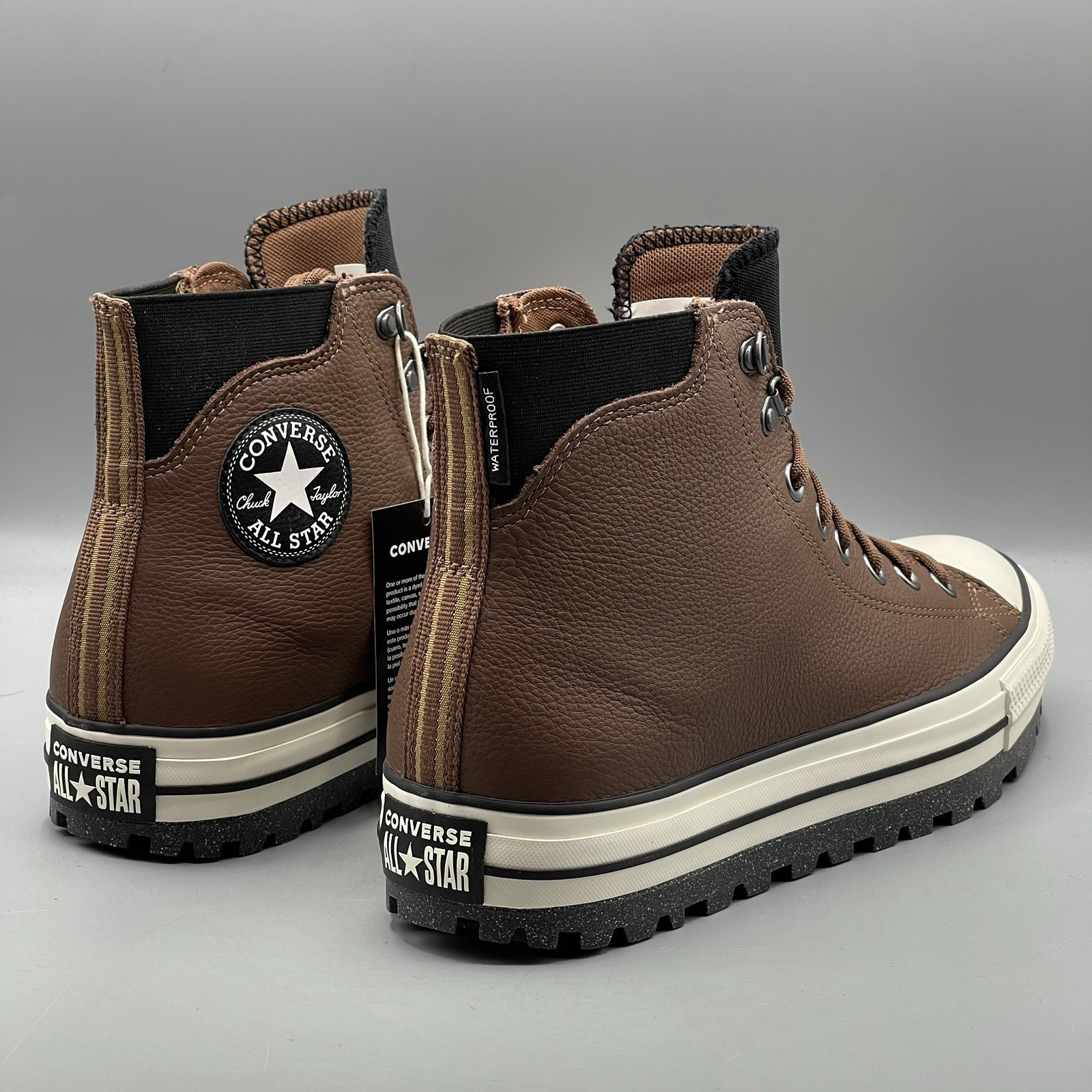 Converse Men's 9.5 Boots Leather Waterproof Sneakers Brown Winter CTAS City Trek thumbnail 14